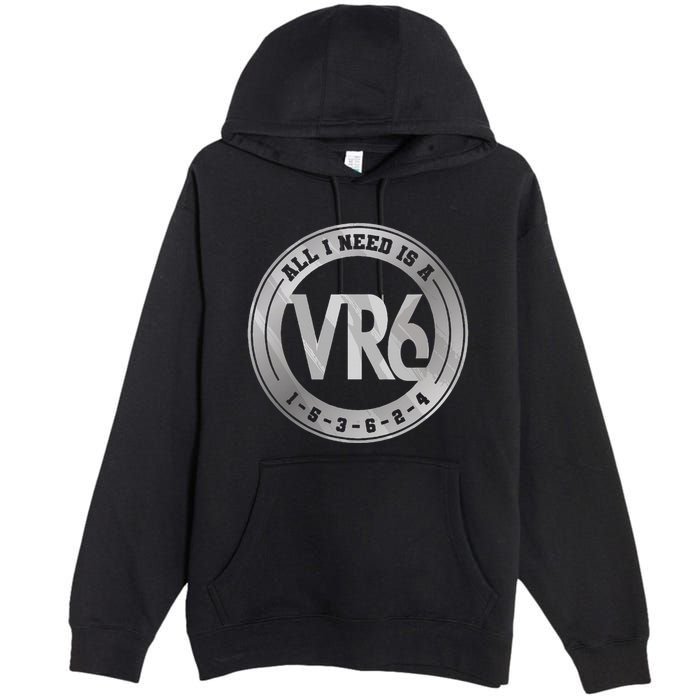 Vr6 Turbo Engine 1 5 3 6 2 4 Car Tuning Six Cylinder Vr6 Premium Pullover Hoodie