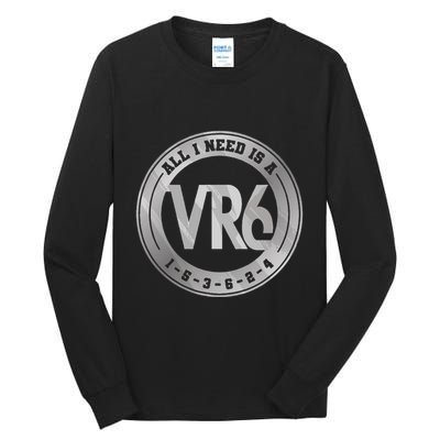 Vr6 Turbo Engine 1 5 3 6 2 4 Car Tuning Six Cylinder Vr6 Tall Long Sleeve T-Shirt