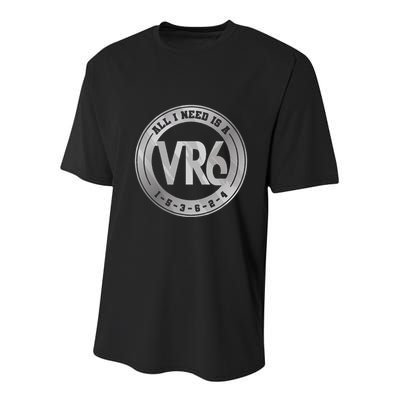 Vr6 Turbo Engine 1 5 3 6 2 4 Car Tuning Six Cylinder Vr6 Youth Performance Sprint T-Shirt