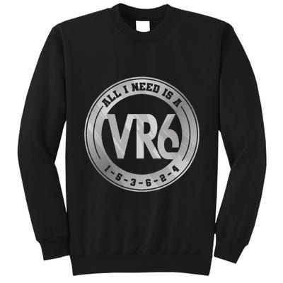 Vr6 Turbo Engine 1 5 3 6 2 4 Car Tuning Six Cylinder Vr6 Tall Sweatshirt