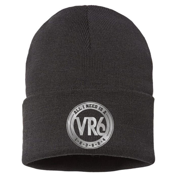 Vr6 Turbo Engine 1 5 3 6 2 4 Car Tuning Six Cylinder Vr6 Sustainable Knit Beanie