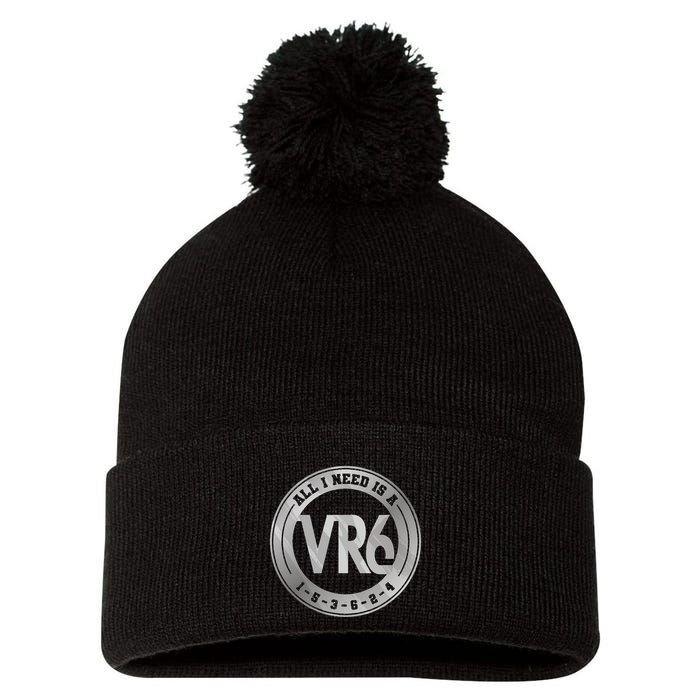 Vr6 Turbo Engine 1 5 3 6 2 4 Car Tuning Six Cylinder Vr6 Pom Pom 12in Knit Beanie