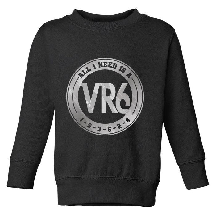 Vr6 Turbo Engine 1 5 3 6 2 4 Car Tuning Six Cylinder Vr6 Toddler Sweatshirt