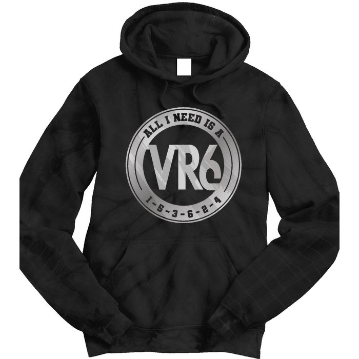 Vr6 Turbo Engine 1 5 3 6 2 4 Car Tuning Six Cylinder Vr6 Tie Dye Hoodie