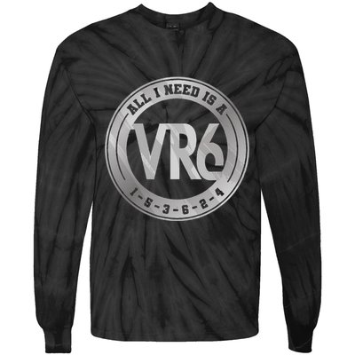 Vr6 Turbo Engine 1 5 3 6 2 4 Car Tuning Six Cylinder Vr6 Tie-Dye Long Sleeve Shirt