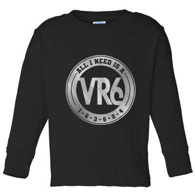 Vr6 Turbo Engine 1 5 3 6 2 4 Car Tuning Six Cylinder Vr6 Toddler Long Sleeve Shirt