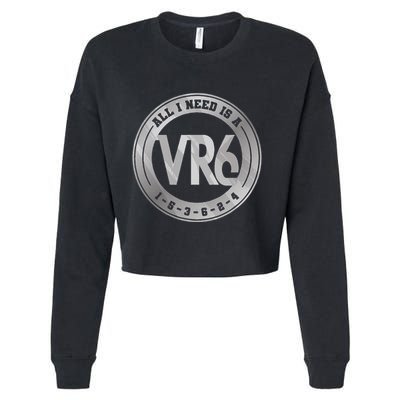 Vr6 Turbo Engine 1 5 3 6 2 4 Car Tuning Six Cylinder Vr6 Cropped Pullover Crew