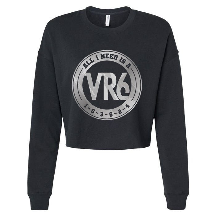 Vr6 Turbo Engine 1 5 3 6 2 4 Car Tuning Six Cylinder Vr6 Cropped Pullover Crew