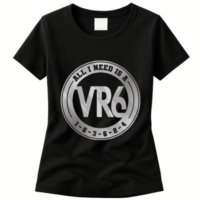 Vr6 Turbo Engine 1 5 3 6 2 4 Car Tuning Six Cylinder Vr6 Womens T-Shirt