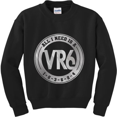 Vr6 Turbo Engine 1 5 3 6 2 4 Car Tuning Six Cylinder Vr6 Kids Sweatshirt