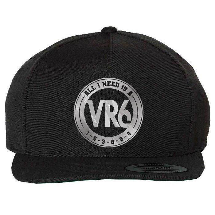 Vr6 Turbo Engine 1 5 3 6 2 4 Car Tuning Six Cylinder Vr6 Wool Snapback Cap