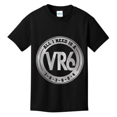 Vr6 Turbo Engine 1 5 3 6 2 4 Car Tuning Six Cylinder Vr6 Kids T-Shirt