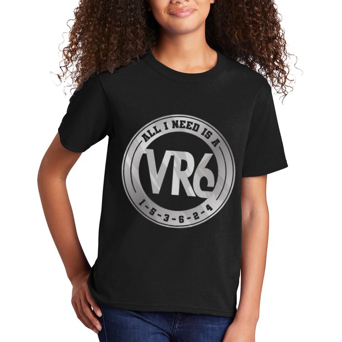 Vr6 Turbo Engine 1 5 3 6 2 4 Car Tuning Six Cylinder Vr6 Kids T-Shirt