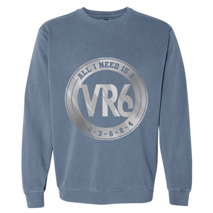 Vr6 Turbo Engine 1 5 3 6 2 4 Car Tuning Six Cylinder Vr6 Garment-Dyed Sweatshirt