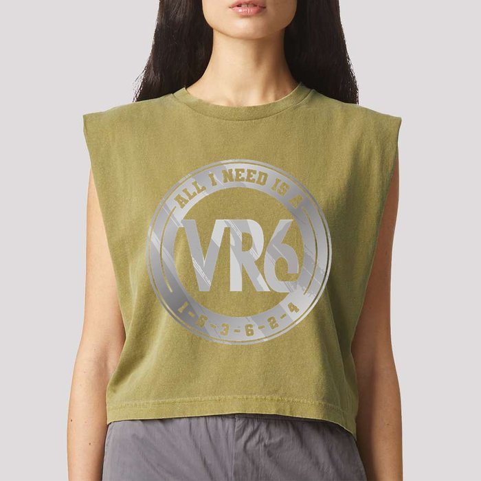 Vr6 Turbo Engine 1 5 3 6 2 4 Car Tuning Six Cylinder Vr6 Garment-Dyed Women's Muscle Tee