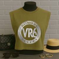 Vr6 Turbo Engine 1 5 3 6 2 4 Car Tuning Six Cylinder Vr6 Garment-Dyed Women's Muscle Tee