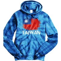 Vintage Taiwan Flag For Taiwanese Gift Tie Dye Hoodie