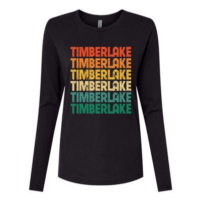 Vintage Timberlake First Name I Love Timberlake Retro Funny Womens Cotton Relaxed Long Sleeve T-Shirt