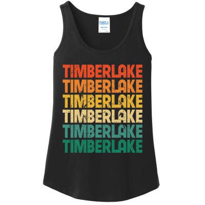 Vintage Timberlake First Name I Love Timberlake Retro Funny Ladies Essential Tank