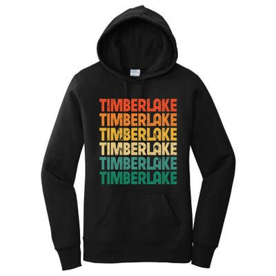 Vintage Timberlake First Name I Love Timberlake Retro Funny Women's Pullover Hoodie