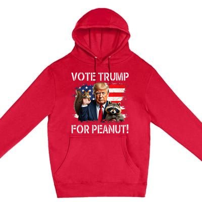 Vote Trump For Peanut The Squirrel Premium Pullover Hoodie