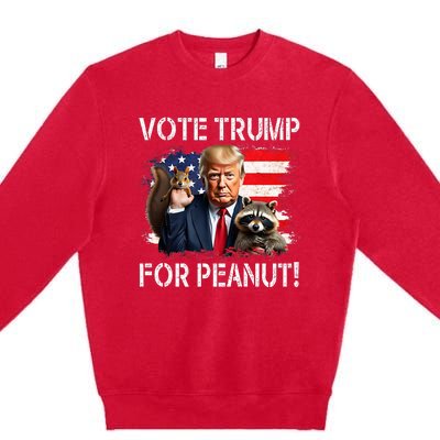 Vote Trump For Peanut The Squirrel Premium Crewneck Sweatshirt