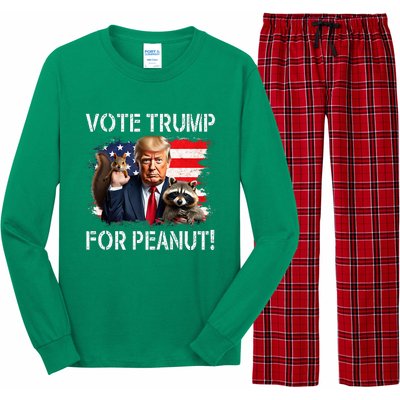 Vote Trump For Peanut The Squirrel Long Sleeve Pajama Set