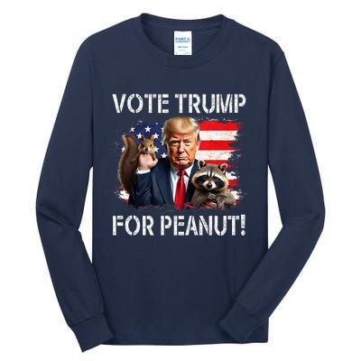 Vote Trump For Peanut The Squirrel Tall Long Sleeve T-Shirt