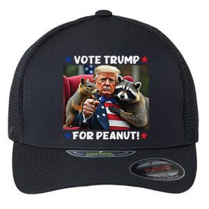 Vote Trump For Peanut The Squirrel Trump 2024 Election Flexfit Unipanel Trucker Cap