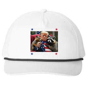 Vote Trump For Peanut The Squirrel Trump 2024 Election Snapback Five-Panel Rope Hat