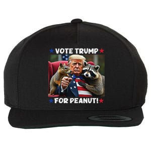 Vote Trump For Peanut The Squirrel Trump 2024 Election Wool Snapback Cap