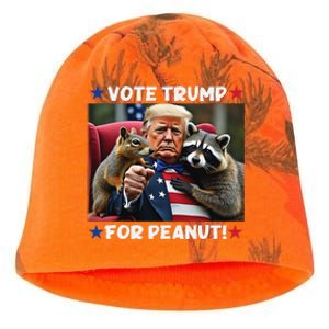 Vote Trump For Peanut The Squirrel Trump 2024 Election Kati - Camo Knit Beanie