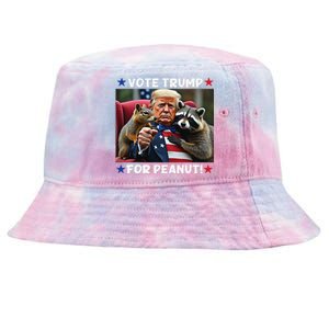 Vote Trump For Peanut The Squirrel Trump 2024 Election Tie-Dyed Bucket Hat