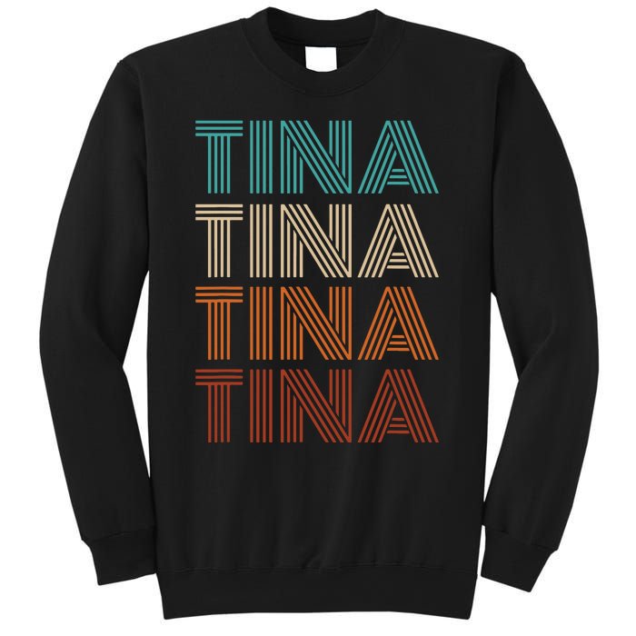 Vintage Tina First Name Pattern Tina Sweatshirt