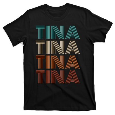 Vintage Tina First Name Pattern Tina T-Shirt