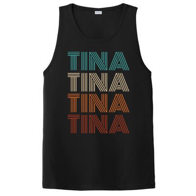 Vintage Tina First Name Pattern Tina PosiCharge Competitor Tank