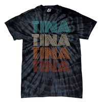 Vintage Tina First Name Pattern Tina Tie-Dye T-Shirt