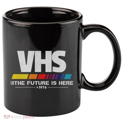 Vhs The Future Is Here 1976 Vintage 11oz C Handle Ceramic Mug