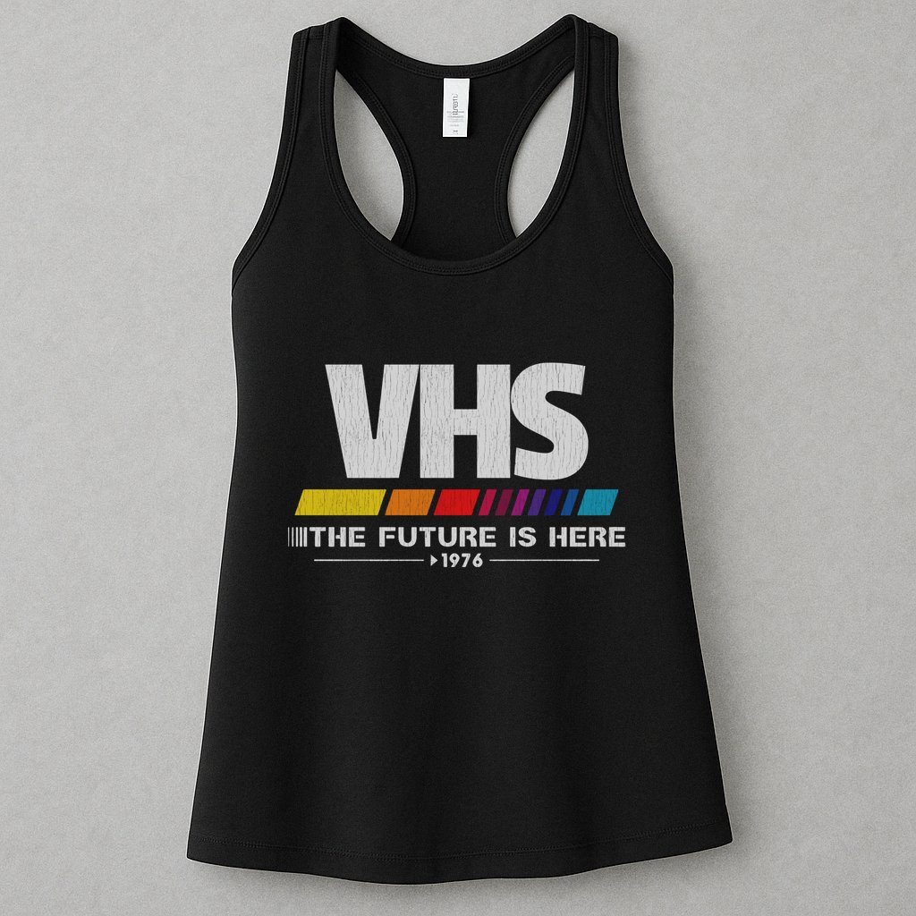 Vhs The Future Is Here 1976 Vintage Womens Tank Top