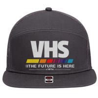 Vhs The Future Is Here 1976 Vintage 7 Panel Mesh Trucker Snapback Hat