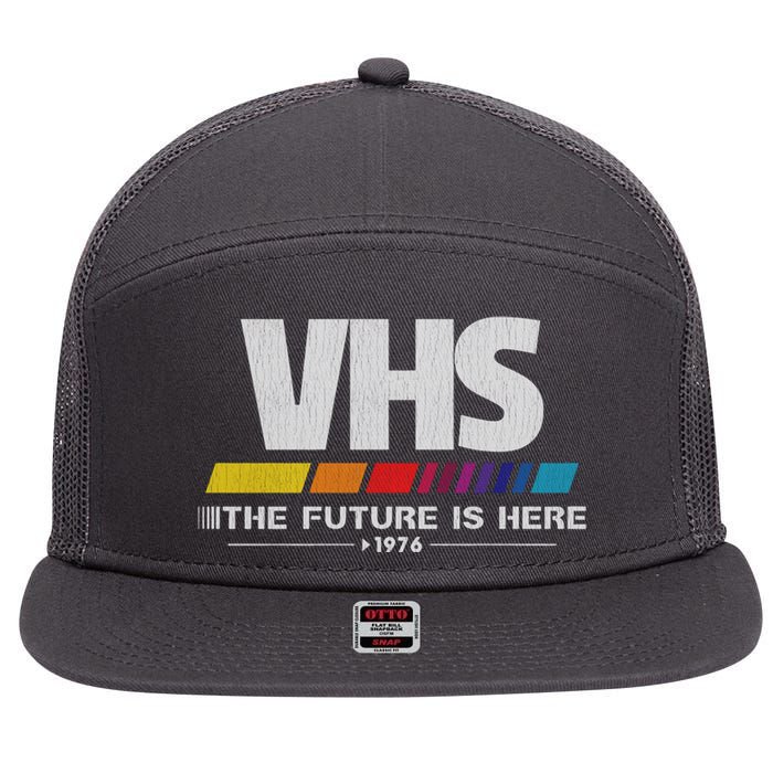 Vhs The Future Is Here 1976 Vintage 7 Panel Mesh Trucker Snapback Hat