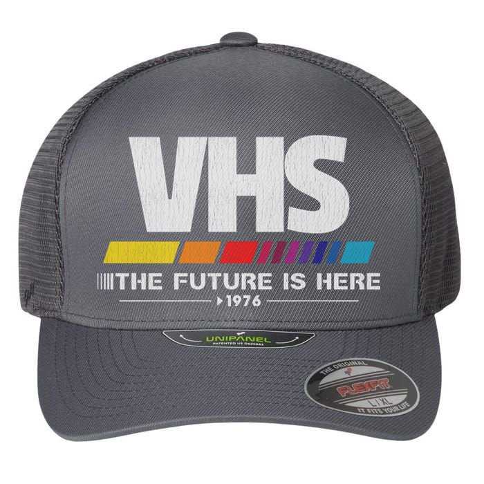 Vhs The Future Is Here 1976 Vintage Flexfit Unipanel Trucker Cap