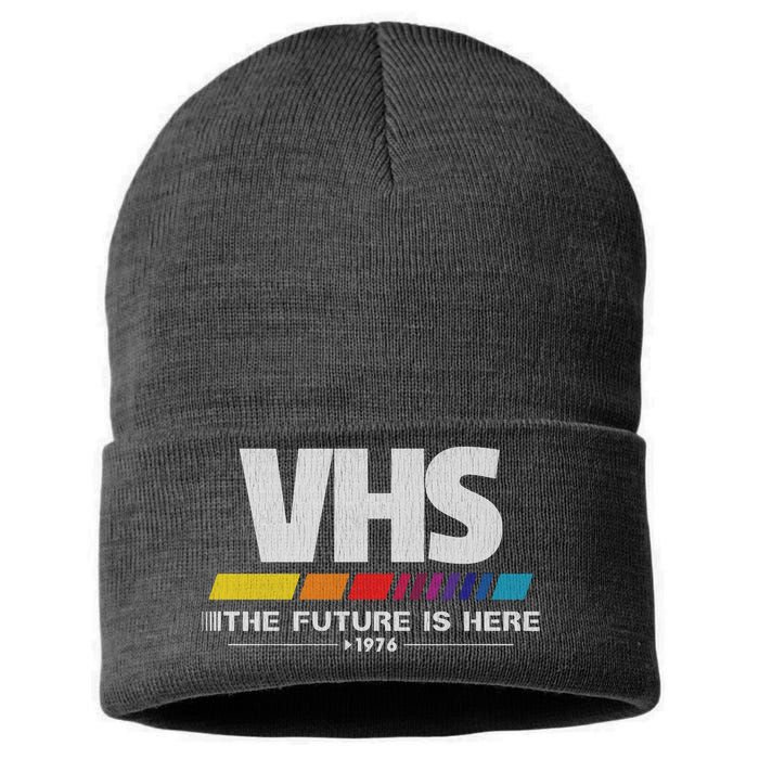 Vhs The Future Is Here 1976 Vintage Sustainable Knit Beanie