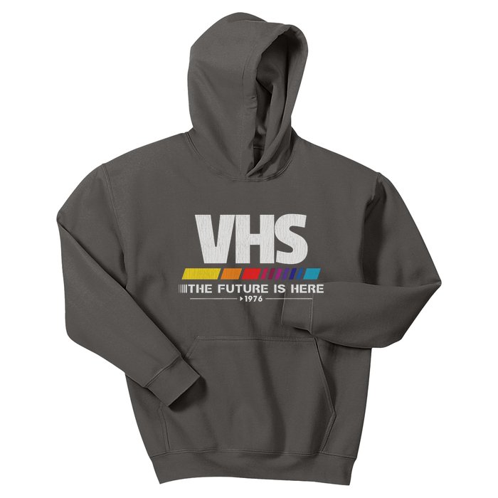 Vhs The Future Is Here 1976 Vintage Kids Hoodie