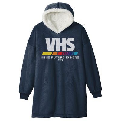 Vhs The Future Is Here 1976 Vintage Hooded Wearable Blanket