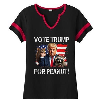 Vote Trump For Peanut The Squirrel Gift Ladies Halftime Notch Neck Tee