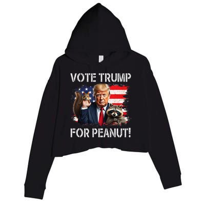 Vote Trump For Peanut The Squirrel Gift Crop Fleece Hoodie