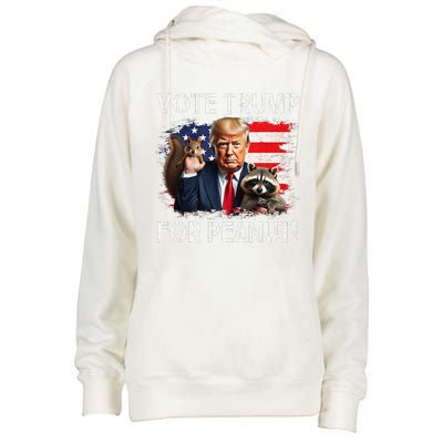 Vote Trump For Peanut The Squirrel Gift Womens Funnel Neck Pullover Hood