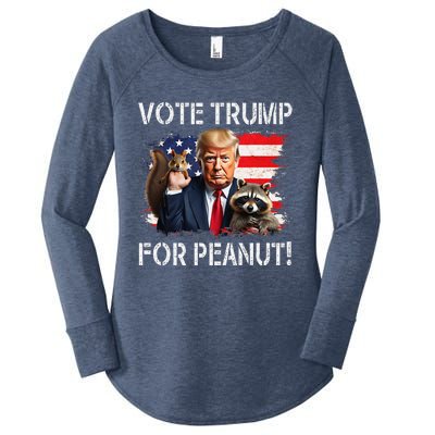 Vote Trump For Peanut The Squirrel Gift Women's Perfect Tri Tunic Long Sleeve Shirt