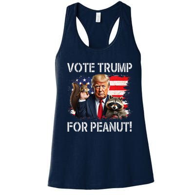 Vote Trump For Peanut The Squirrel Gift Women's Racerback Tank